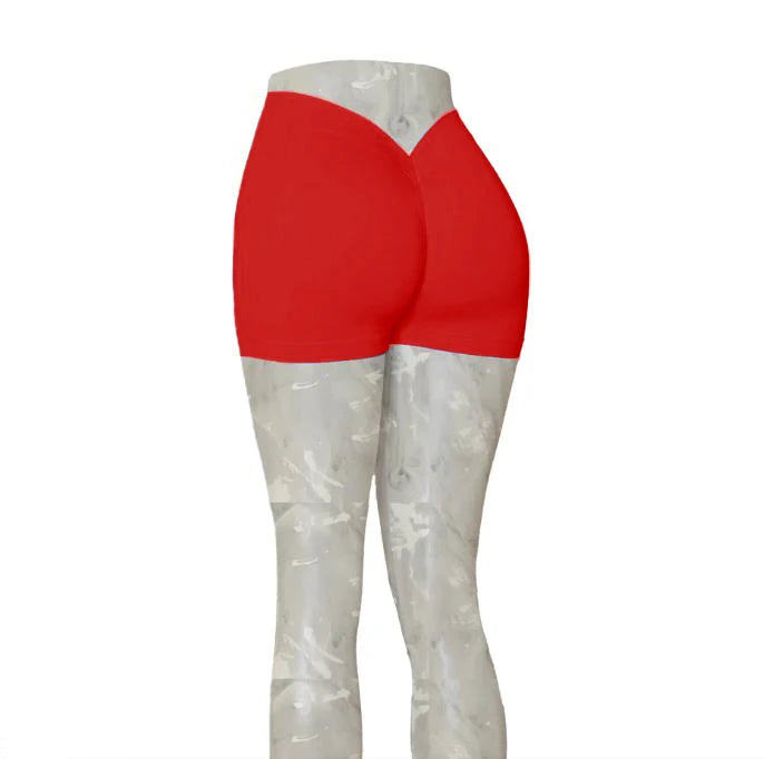 24Colors Nylon Back V Butt Yoga Pants Women High Waist Fitness Workout Gym Running Scrunch Leggings Shorts Active Wear