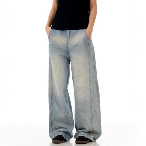 Load image into Gallery viewer, Men&#39;s Jeans New  American Style Washed Loose Pants Solid Color Trendy Simple Male Simple Summer Trousers 2025 9W1735
