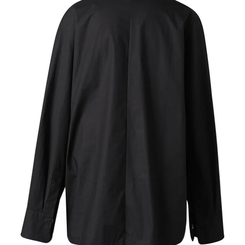 Load image into Gallery viewer, Women Red Irregular Button Big Size Casual Blouse New Lapel Long Sleeve Shirt Fashion Tide Spring Autumn 2025 CPG3125
