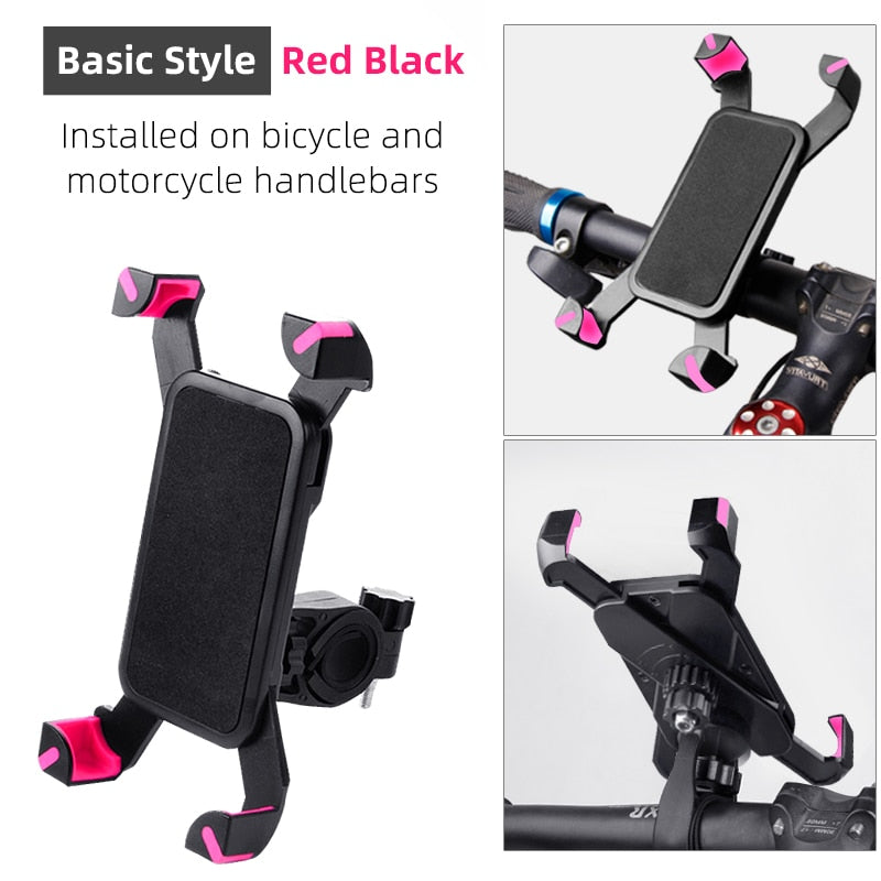 Bicycle Phone Mount 360° View Stable Lockable Cellphone Holder 6.5 Inch GPS Smartphone Bracket Bike Accessories