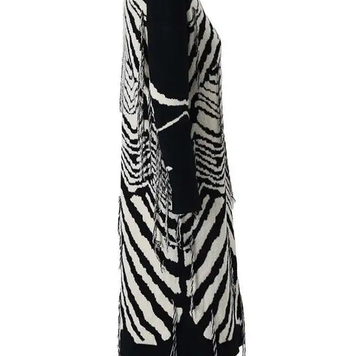 Load image into Gallery viewer, Women  Knitting Striped Tassels Big Size Dress New Round Neck Long Sleeve Loose Fit Fashion Tide Spring Autumn 2025 SG592
