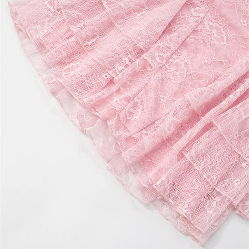 Load image into Gallery viewer, Lace Hollow Out Sexy Mini Dress Women Summer New Off-shoulder Strapless Sleeveless Backless A-line Club Party Dress
