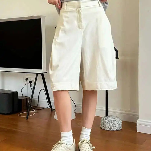 Load image into Gallery viewer, High Elastic Waist Gray Pocket Elegant Knee Length Pants New Trousers Women Fashion Tide Spring Summer 2025 1DH5814

