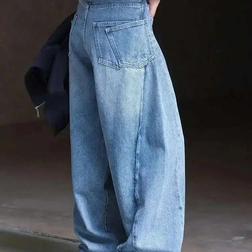 Load image into Gallery viewer, High Waist Blue Denim Long Casual Big Size Wide Leg Jeans New Women Trousers Fashion Tide Spring Autumn 2025 1DH6727
