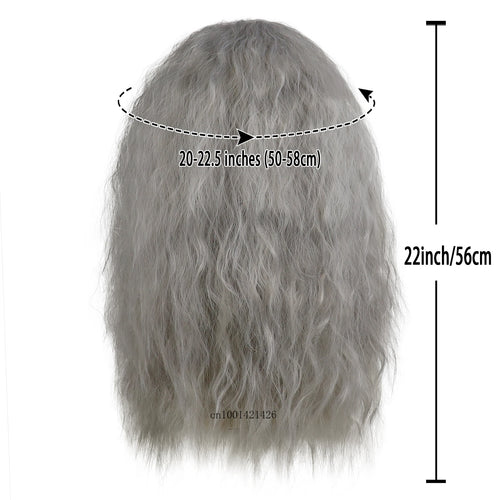 Load image into Gallery viewer, Mustache Wig Cosplay Synthetic Hair Halloween School Gandalf Wizard Dumbledore Costume Wig Man Albus Long Wave Grey Beard Wigs
