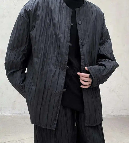 Black Big Size Keep Warm Cotton-padded Jacket New O-neck Long Sleeve Women Coat Fashion Tide Autumn Winter 2025 1DH8377