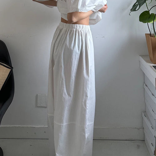Load image into Gallery viewer, High Elastic Waist White Brief Pocket Wide Leg Casual Pants New Trousers Women Fashion Tide Spring Autumn 2025 1DJ1590
