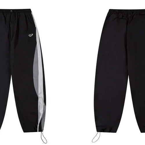 Load image into Gallery viewer, Vintage Sports Pants Y2K Patchwork Joggers Baggy Pants Streetwear 2024 Harajuku Hip Hop Loose Straight Thin Trousers Black Gray
