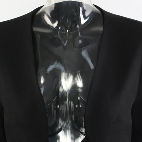 Load image into Gallery viewer, Women Black Brief Elegant Long Slim Shaped Blazer New V-neck Long Sleeve Jacket Fashion Tide Spring Autumn 2025 1DH9527
