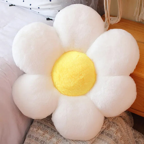 Load image into Gallery viewer, 30/75cm six Petal Flower Cushion Girly Room Decor Sunflower Pillow Bay Window Grey Flower Setting for Kids Bedroom Seat Pillow v2
