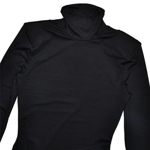 Load image into Gallery viewer, Turtleneck Thigh High Split Sexy Maxi Dress For Women Fashion Long Sleeve Draped Bandage Bodycon Club Long Dress
