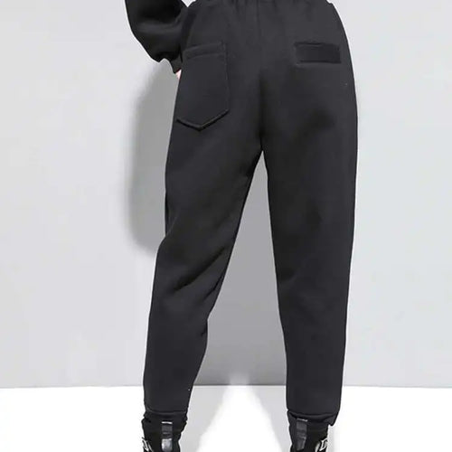 Load image into Gallery viewer, High Elastic Waist Black Thick Casual Harem Pants New Loose Fit Trousers Women Fashion Tide Spring Autumn 2025 1DF4690
