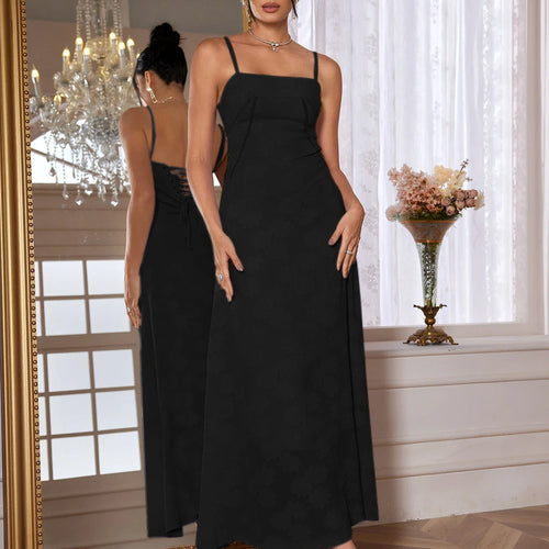 Load image into Gallery viewer, Summer Elegant Maxi Dress 2024 New Arrival Purple Spaghetti Strap Wedding Guest Dress Lace Up Party Dresses
