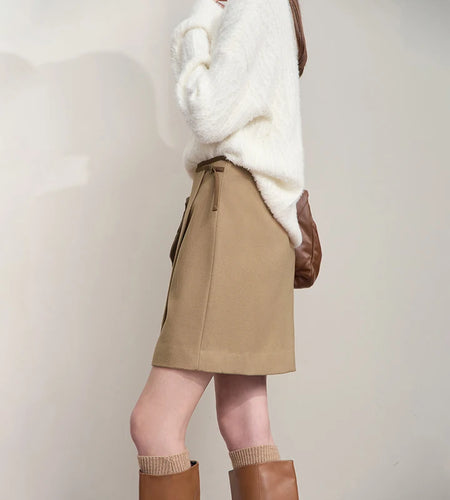 Skirts for Women Casual Solid Elegant Asymmetrical A-line Mini Skirt Versatile 2025 Autumn New Ladies Clothing 12523148