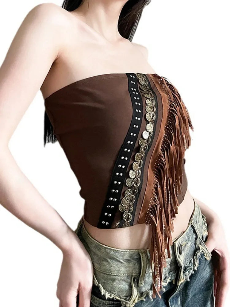 Casual Women Vintage Bandage Fashion Tops Thin Hollow Lace Streetwear Cardigan 2025 Autumn Y2k Aesthetic Sun Protection Cloth