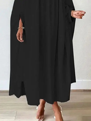 Load image into Gallery viewer, Women’s Oversieze Batwing Sleeves Simple White Maxi Dresses Autumn Spring Casual Round-neck Loose Muslim Woman Dresses

