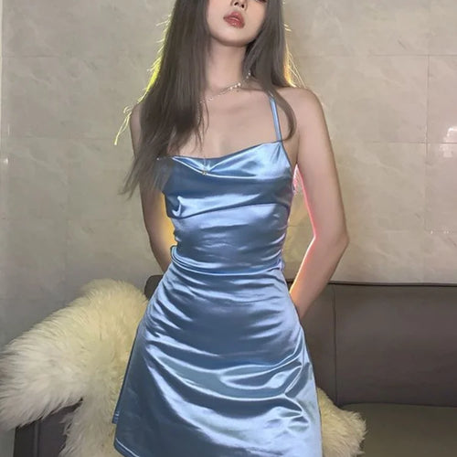 Load image into Gallery viewer, Sexy Club Night Slip Dress Y2k Bandage Party Evening Backless Bodycon Wrap Slim Mini Short Dresses Spaghetti Strap Outfit
