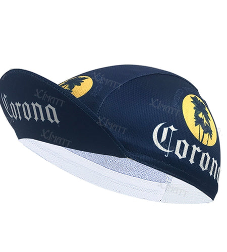 Classic Retro Beer Bicycle Hats Blue Quick Drying Sports  Cycling Caps Men's And Women's Wear Universal Size