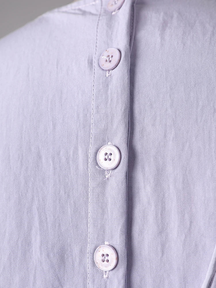 Women Light Purple Irregular Spliced Big Size Vest Dress New Round Neck Sleeveless Fashion Tide Spring Summer 2025 CPG3083