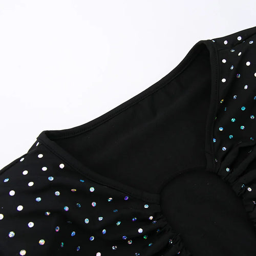 Load image into Gallery viewer, Elegant Sequin Sparkle Sexy Maxi Dress For Women Fashion Hollow Out Sheer Long Sleeve Bodycon Club Party Long Dress
