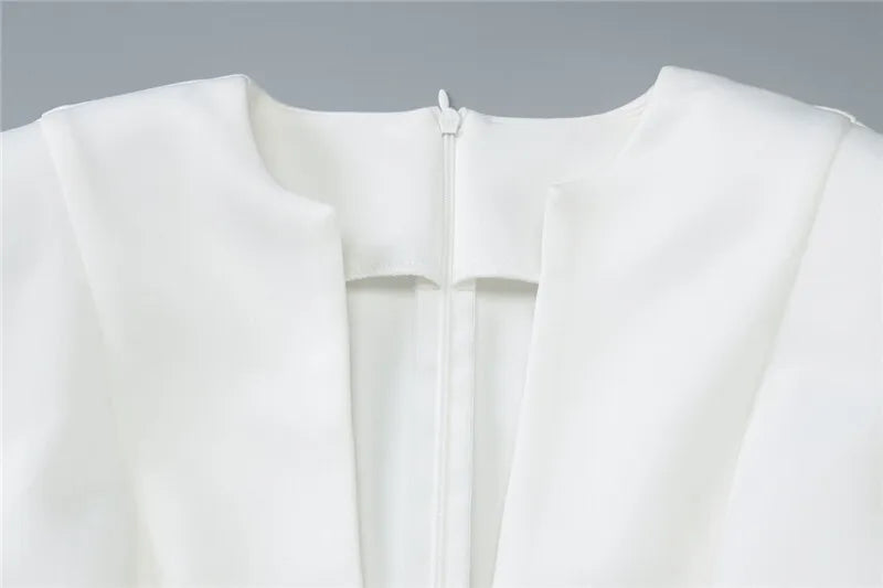 Deep V Neck Long Sleeve Sexy Mini Dress For Women Fashion Two Pocket High Waist A-line Club Party Sexy Dress Elegant