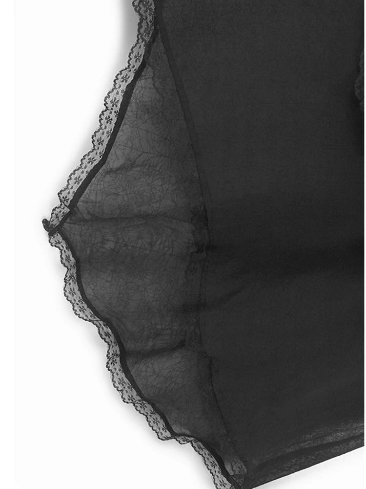 Women Black Flower Pearl Big Size Elegant Lace Midi Dress New V-Neck Short Sleeve Fashion Tide Spring Summer 2025 1DJ1419