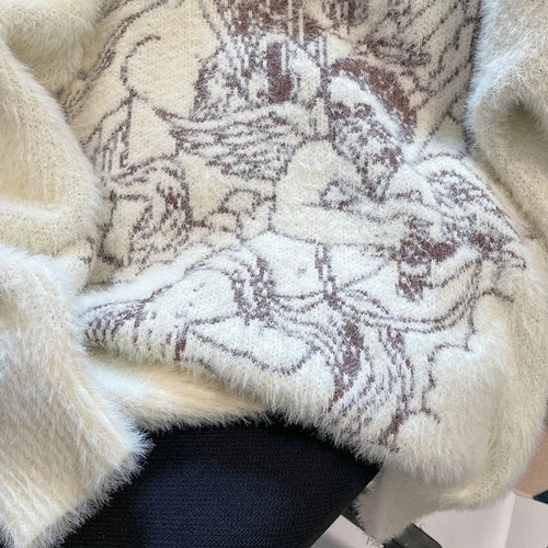 Load image into Gallery viewer, Y2k Aesthetic Vintage Baby Angel Streetwear Sweaters New Loose Knitted Pullover Harajuku Grunge Kawaii Casual Cute Pull Jumpers
