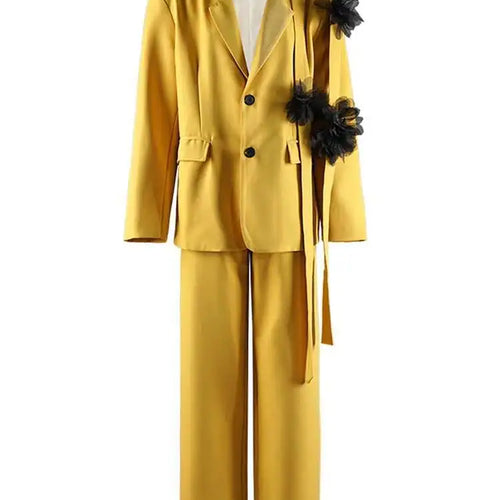 Load image into Gallery viewer, Flower Ribbon Blazer Wide Leg Pants Two Piece Suit New Lapel Long Sleeve Women Fashion Tide Spring Autumn 2025 CPG2570
