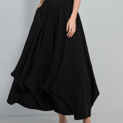 Load image into Gallery viewer, High Elastic Waist Black Pleated Shaped Long Wide Leg Pants New Trousers Women Fashion Tide Spring Autumn 2025  1DJ0980
