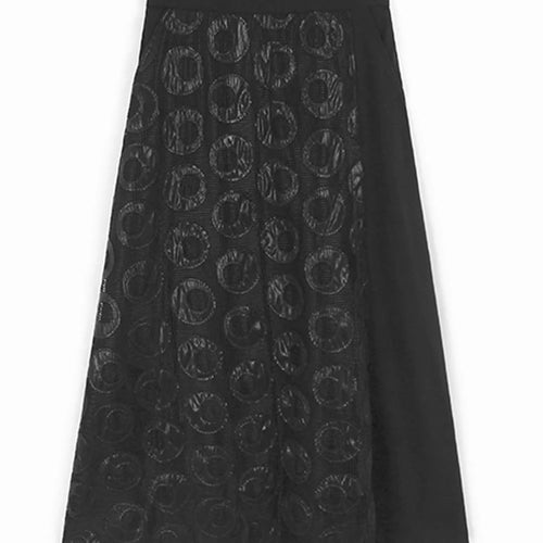 Load image into Gallery viewer, Black Dot Hollow Out Vest Half-body Skirt Two Pieces Suit New V-Neck Sleeveless Women Fashion Spring Autumn 2025 1DJ1101
