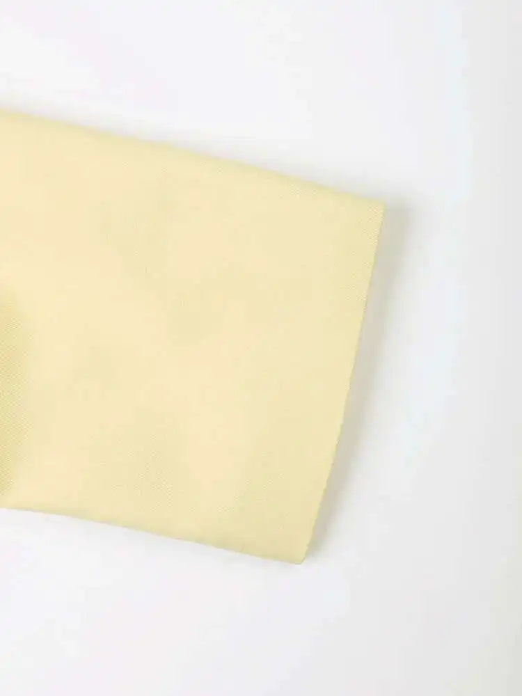 Women Yellow Single Breasted Elegant Blazer New Slash Neck Long Sleeve Jacket Fashion Tide Spring Autumn 2025 CPDB021