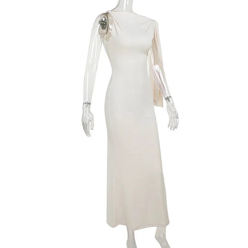 Load image into Gallery viewer, Diagonal Collar Sleeveless Sexy Maxi Dress For Women Fashion Off-shoulder Sleeveless Bodycon Long Dress Elegant
