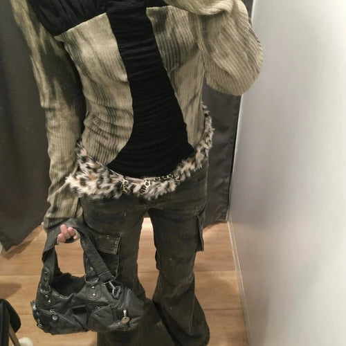 Load image into Gallery viewer, Y2k Aesthetic Cross Patchwork Shirts Femme Harajuku Grunge Half High Collar Women's T-shirt Streetwear Casual Tie-dye Tees
