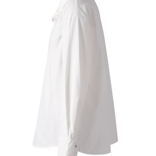 Load image into Gallery viewer, Women Blue Irregular Tie Big Size Elegant Blouse New Lapel Long Sleeve Shirt Fashion Tide Spring Autumn 2025 CPG3075
