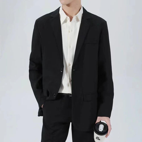 Load image into Gallery viewer, Korean Style Men's Blazers Single Breasted Lapel Menswear Business Casual Solid Color New Spring Male Suit Jackets 9W1225

