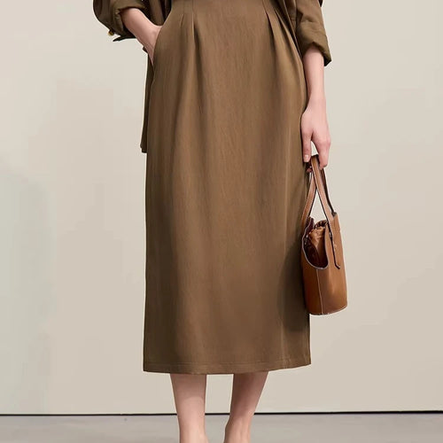 Load image into Gallery viewer, V-Neck Women's Jacket 2026 Spring New Slim Sleeveless Vest Skirt Women's Separate Casual Elegant Women's Skirt 1262102 4
