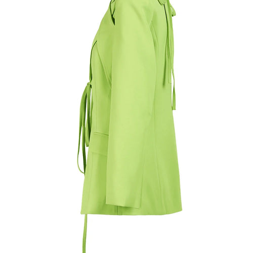 Load image into Gallery viewer, Women Green Irregular Cross Bandage Blazer New Lapel Long Sleeve Loose Fit Jacket Fashion Tide Spring Autumn 2025 CP1984
