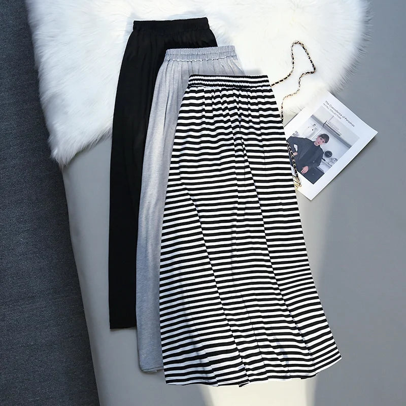 Korean Style Fashion High Waist Long Skirt Women Spring Summer Casual All-match Streetwear Straight Midi Skirt Y2k