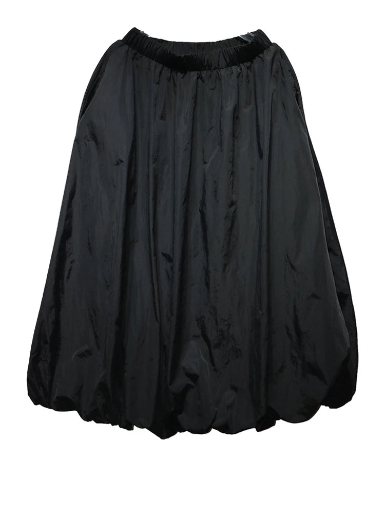 High Elastic Waist Army Green Brief Big Size Bud Half-body Skirt Women Fashion Tide New Spring Autumn 2025 1DJ1017