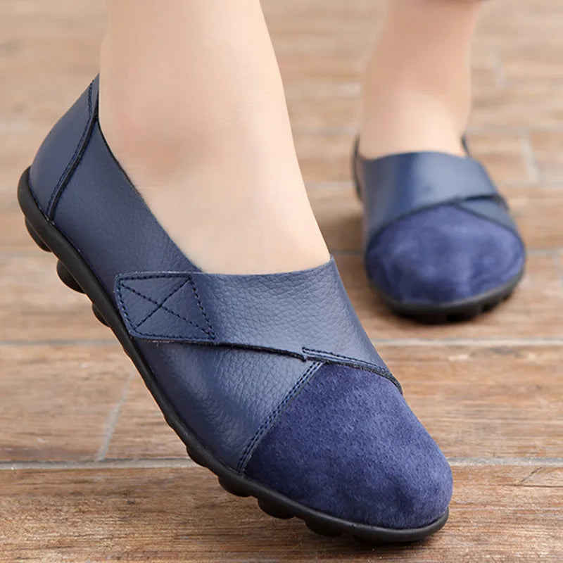 Woman Shoes Soft Leather Low Heels Shoes Women's Elegant Flats 2025 Casual Flat Shoes Women Footwear New Loafers Zapatos Mujer