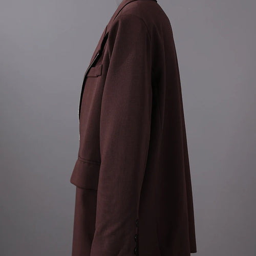 Load image into Gallery viewer, Women Wine Red Zipper Big Size Elegant Blazer New Lapel Long Sleeve Jacket Fashion Tide Spring Autumn 2025 7AB8207
