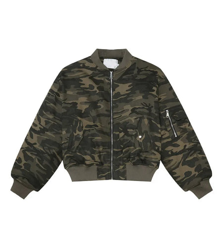 Niche Design Men's Padded Jackets Round Collar Camouflage Zipper Thickened Vintage Casual Male Cotton Coats Winter 9C8972