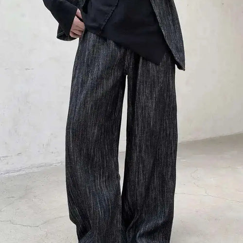 Load image into Gallery viewer, High Waist Black Brief Denim Vintage Long Casual Wide Leg Pants New Trousers Women Fashion Tide Spring Autumn 2025 1DH8385
