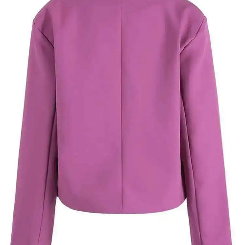 Load image into Gallery viewer, Women Purple Red False Two Big Size Short Blazer New V-neck Long Sleeve Jacket Fashion Tide Spring Autumn 2025 CPG1158
