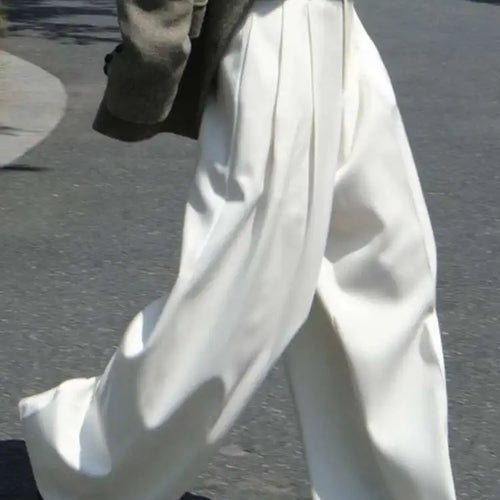 Load image into Gallery viewer, High Waist Khaki Pleated Long Wide Leg Elegant Pants New Loose Fit Trousers Women Fashion Tide Spring Autumn 2025 1DF2195
