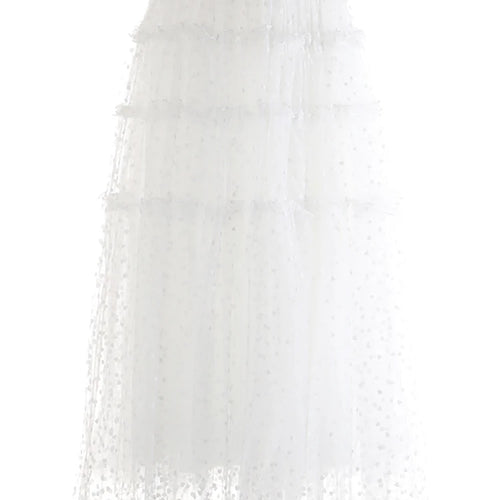 Load image into Gallery viewer, High Elastic Waist Green Dot Mesh Elegant Ball Gown Half-body Skirt Women Fashion Tide New Spring Autumn 2025 1DJ1173
