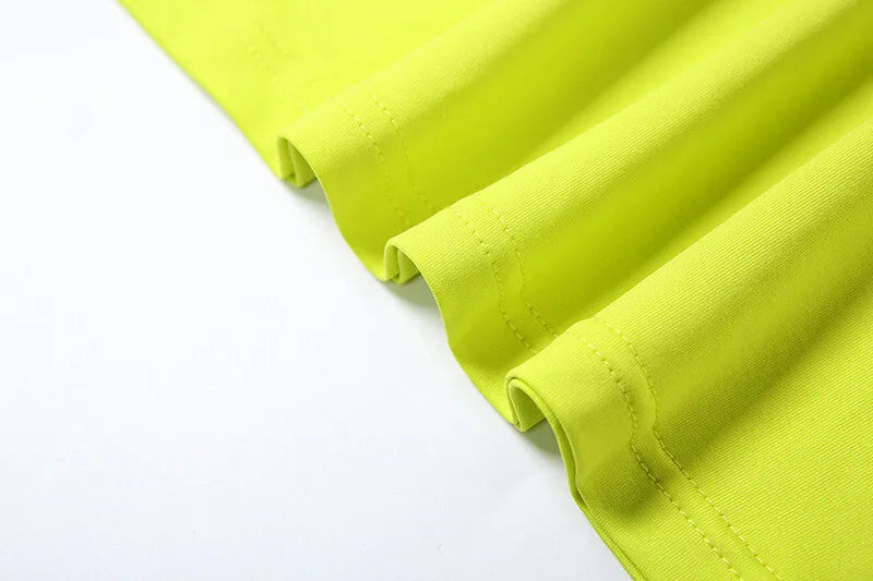 Green Sexy Two Piece Sets Women Oblique Shoulder Crop Tops And Maxi Skirt Female Thigh High Split Ruched Long Dress