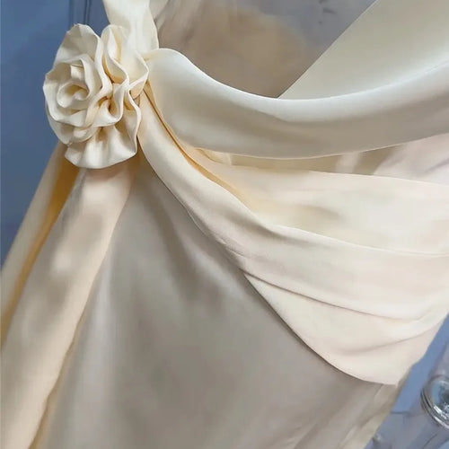 Load image into Gallery viewer, Satin Backless Sexy Maxi Dress For Women Elegant Rose Thigh High Split Beach Holiday Long Dress Gorgeous Club Gown
