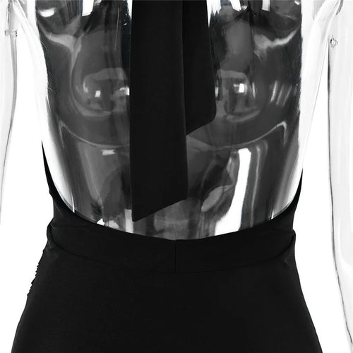 Load image into Gallery viewer, Halter Deep V Neck Backless Sexy Maxi Dress For Women Fashion Solid Sleeveless Bodycon Club Party Evening Long Dress
