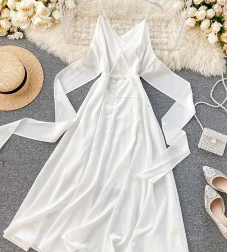 Evening Party Women Dress Cross V Neck Sexy Off Shoulder Beach Style Spaghetti Strap Dress Slim Backless Sexy Robe Femme Holiday